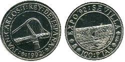 100 Peseta Kingdom of Spain (1976 - ) Silver 
