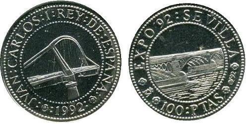 100 Peseta Kingdom of Spain (1976 - ) Silver 