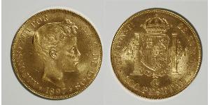 100 Peseta Kingdom of Spain (1874 - 1931) 金 阿方索十三世 (1886 - 1941)