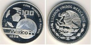 100 Peso Messico (1867 - ) Argento 