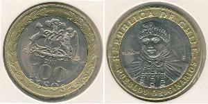 100 Peso Cile Bimetal 