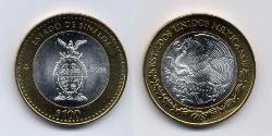 100 Peso Messico (1867 - ) Bimetal 