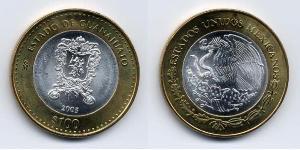 100 Peso Messico (1867 - ) Bimetal 