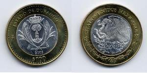100 Peso Messico (1867 - ) Bimetal 