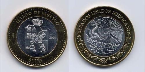 100 Peso México (1867 - ) Bimetal 