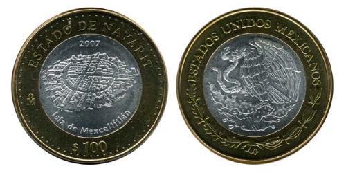 100 Peso México (1867 - ) Bimetal 