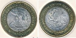 100 Peso United Mexican States (1867 - ) Bimetal 