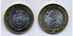 100 Peso United Mexican States (1867 - ) Bimetal 