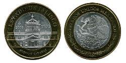 100 Peso United Mexican States (1867 - ) Bimetal 
