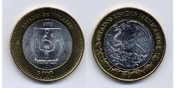 100 Peso United Mexican States (1867 - ) Bimetal 