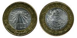 100 Peso United Mexican States (1867 - ) Bimetal 