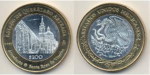 100 Peso United Mexican States (1867 - ) Bimetal 