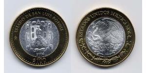 100 Peso United Mexican States (1867 - ) Bimetal 