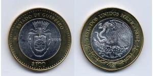 100 Peso United Mexican States (1867 - ) Bimetal 