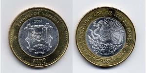 100 Peso United Mexican States (1867 - ) Bimetal 