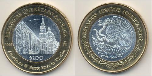 100 Peso United Mexican States (1867 - ) Bimetal 