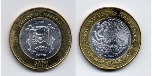 100 Peso United Mexican States (1867 - ) Bimetal 
