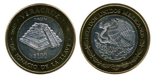 100 Peso 墨西哥 Bimetal 