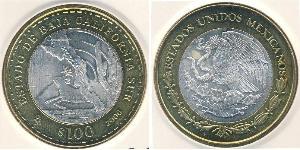 100 Peso Mexiko (1867 - ) Bimetall 
