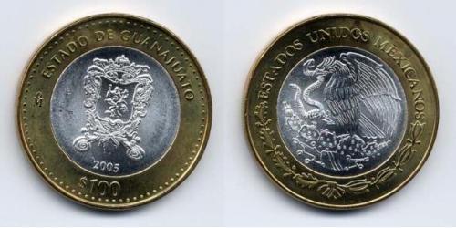 100 Peso Mexiko (1867 - ) Bimetall 