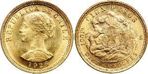 100 Peso Chile Gold 