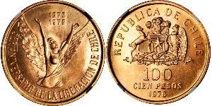 100 Peso Chile Gold 