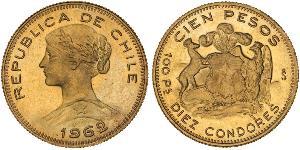100 Peso Cile Oro 