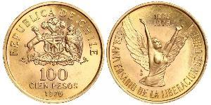 100 Peso Cile Oro 