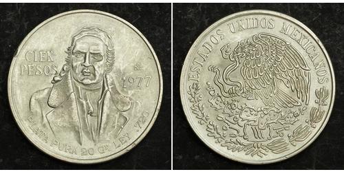 100 Peso Second Federal Republic of Mexico (1846 - 1863) Silber 