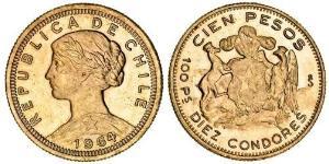 100 Peso 智利 金 