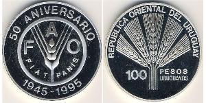 100 Peso 乌拉圭 銀 