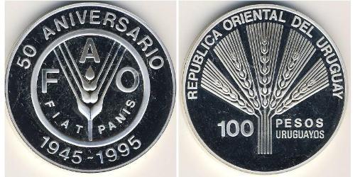 100 Peso 乌拉圭 銀 