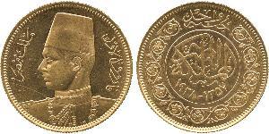 100 Piastre Königreich Ägypten (1922 - 1953) Gold Faruq I, König von Ägypten (1920 - 1965)