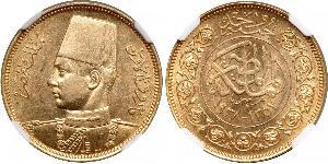 100 Piastre 埃及王國 (1922 - 1953) 金 Farouk I of Egypt (1920 - 1965)