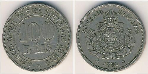 100 Reis Empire of Brazil (1822-1889) Kupfer/Nickel 
