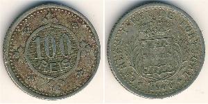 100 Reis Kingdom of Portugal (1139-1910) Kupfer/Nickel  Karl I. von Portugal (1863-1908)
