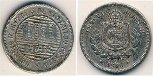 100 Reis Imperio del Brasil (1822-1889) Níquel/Cobre 