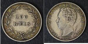 100 Reis Reino de Portugal (1139-1910) Plata Luis I of Portugal (1838 -1889)