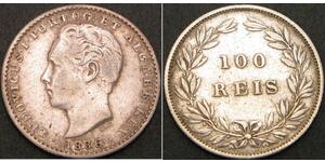 100 Reis Kingdom of Portugal (1139-1910) Silber Luis I of Portugal (1838 -1889)