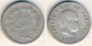 100 Reis Kingdom of Portugal (1139-1910) Silber 