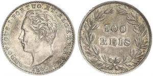 100 Reis Kingdom of Portugal (1139-1910) Silver Luis I of Portugal (1838 -1889)