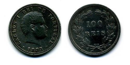 100 Reis Kingdom of Portugal (1139-1910) Silver Carlos I of Portugal (1863-1908)