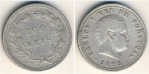 100 Reis 葡萄牙王國 (1139 - 1910) 銀 