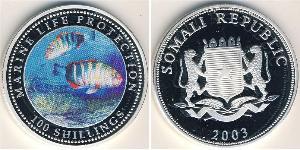100 Shilling Somalie Argent 