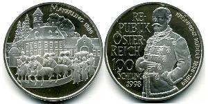 100 Shilling Republic of Austria (1955 - ) Argento 