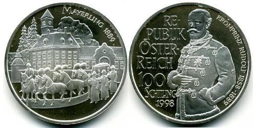 100 Shilling Republic of Austria (1955 - ) Argento 