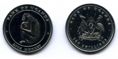 100 Shilling Uganda (1962 - ) Copper/Nickel 