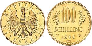 100 Shilling First Austrian Republic (1918-1934) Gold 