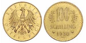 100 Shilling First Austrian Republic (1918-1934) Gold 