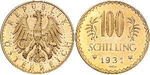 100 Shilling Geschichte Österreichs (1918-1934) Gold 